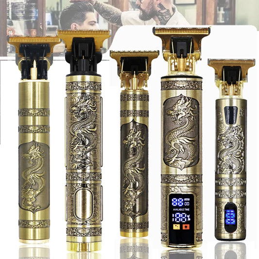 Vintage Electric Hairdresser Oil Shaving Head Pusher Carving Clipper Hair Cutting Machine Precision Trimmer for Men Care