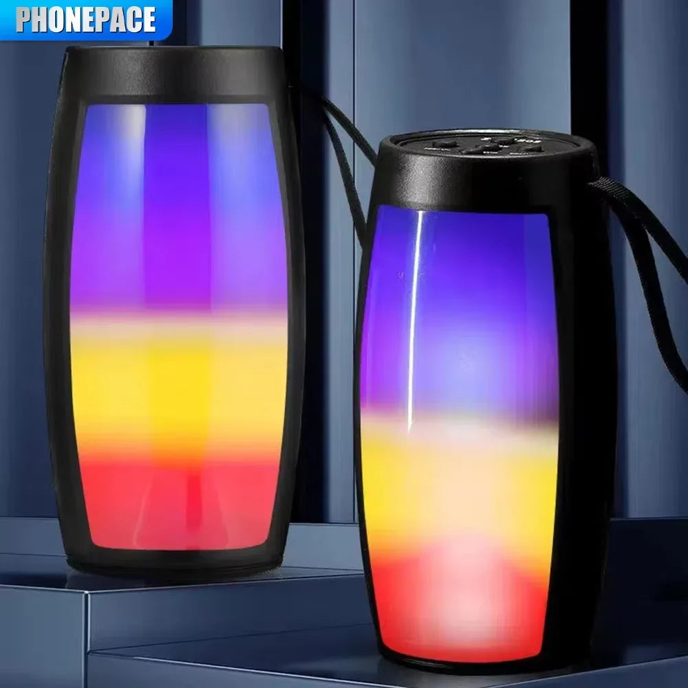 PHONEPACE Bluetooth Wireless Speakers Powerful Portable Sound Box Subwoofer Car Audio Bass MP3 Player Sound System LED Lights
