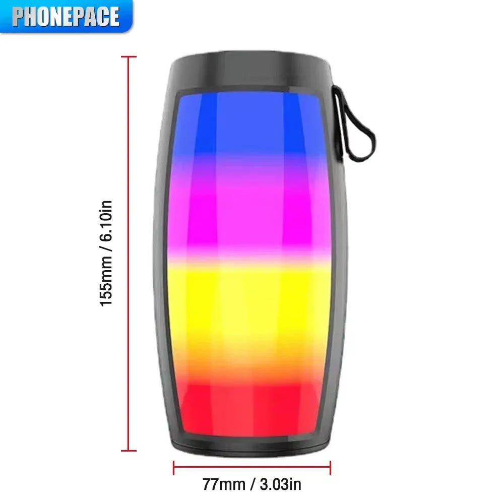 PHONEPACE Bluetooth Wireless Speakers Powerful Portable Sound Box Subwoofer Car Audio Bass MP3 Player Sound System LED Lights