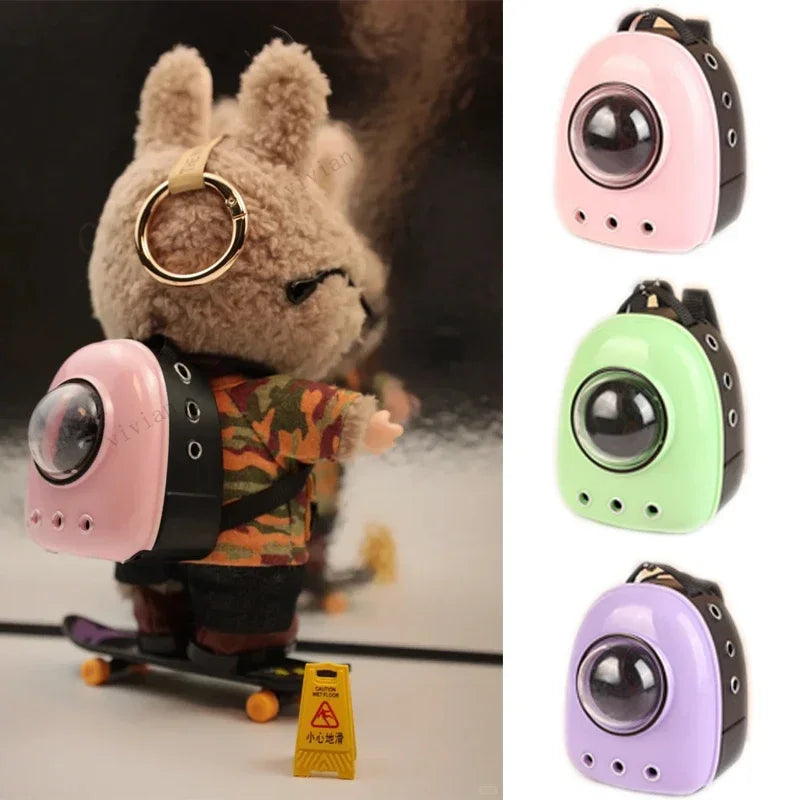 Labubu Doll Backpack Simulation Pet Bag for 10cm/15/17cm Dolls Cute Doll Accessories